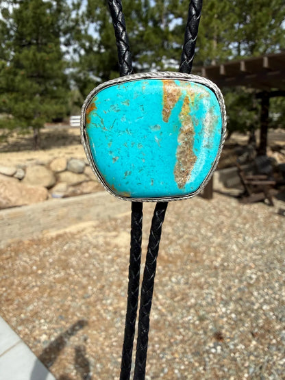 Exquisite Kingman turquoise bolo