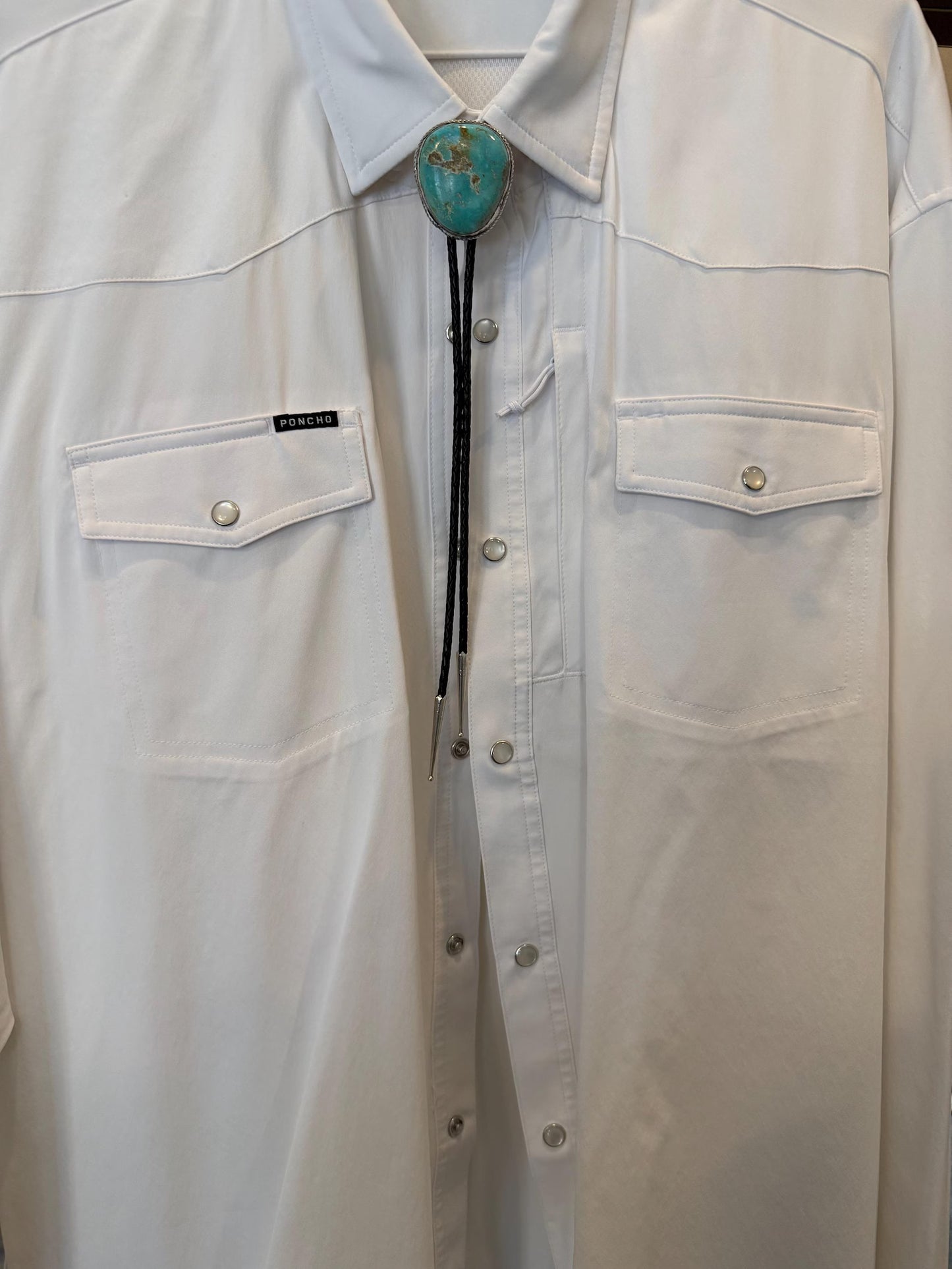 Men's Bolo Royston Turquoise in 925 and 999 Silver