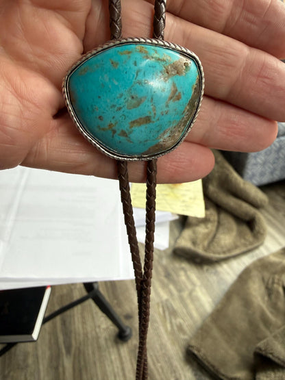 Exquisite Kingman turquoise bolo