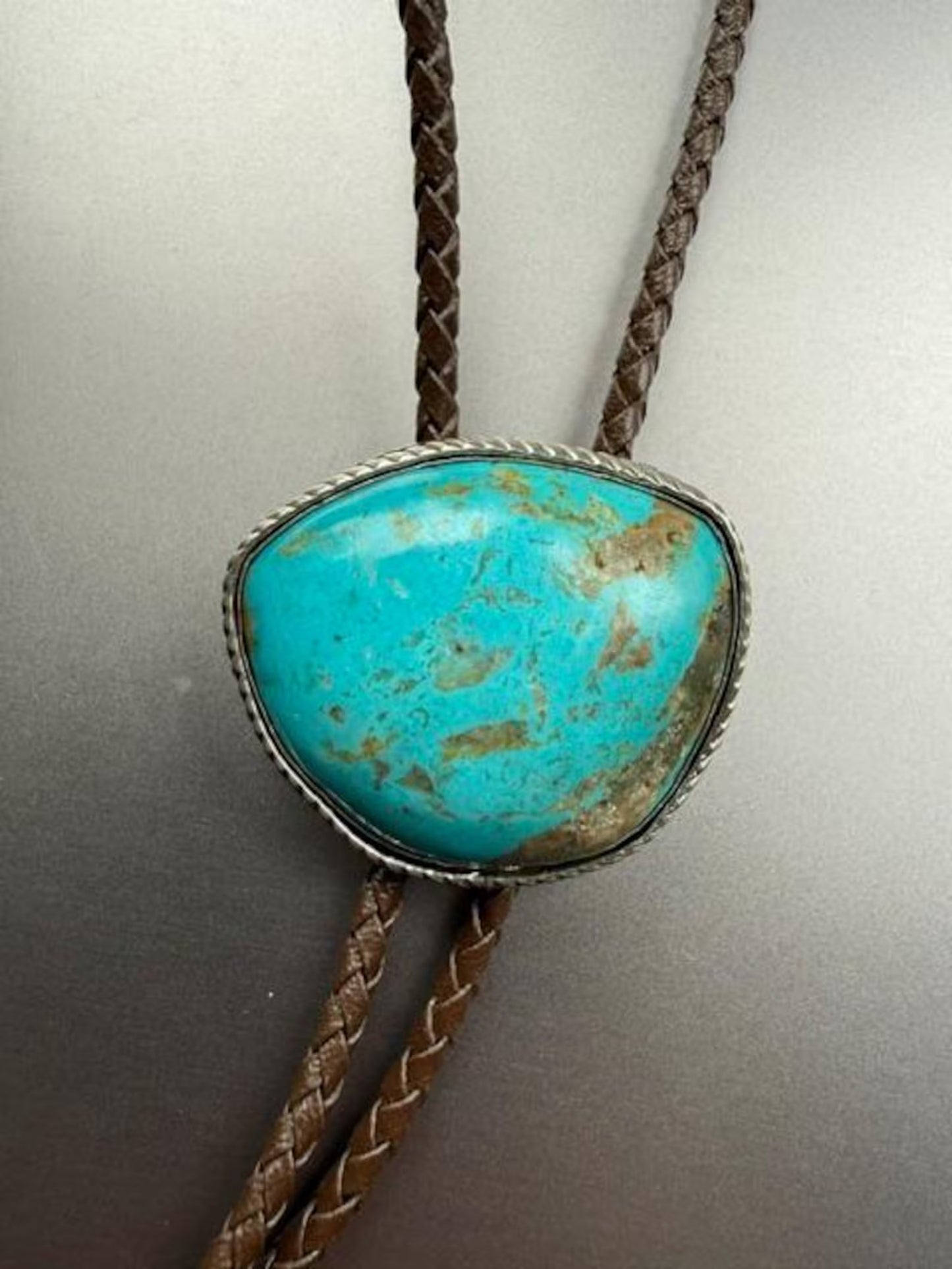 Exquisite Kingman turquoise bolo