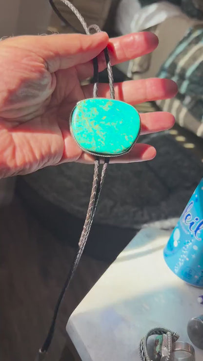 Men's Bolo Kingman Turquoise in Silver