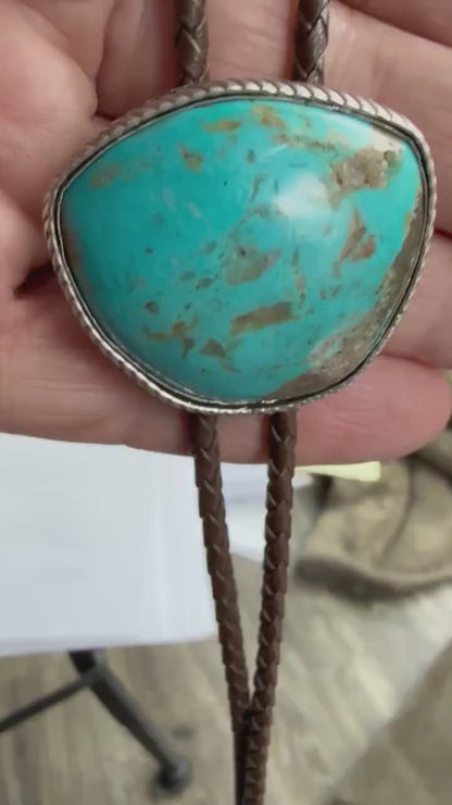 Exquisite Kingman turquoise bolo