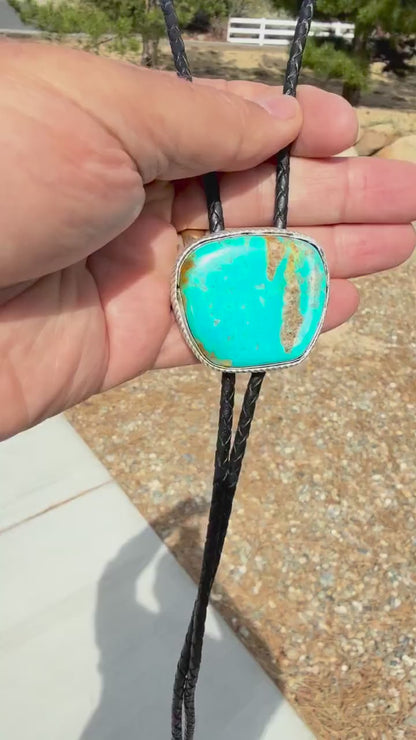 Exquisite Kingman turquoise bolo